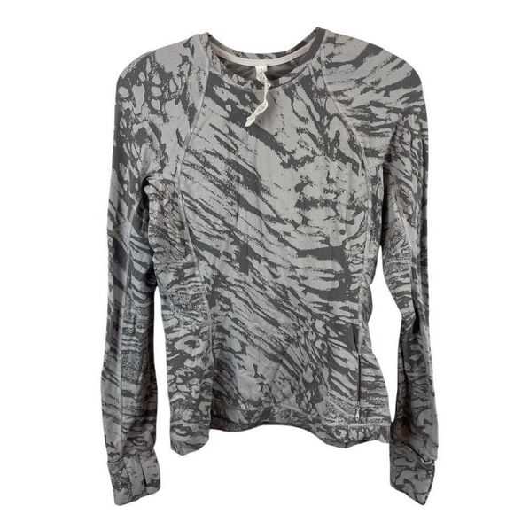 Lululemon Its Rulu Run Long Sleeve Shirt‎ W3GP3S Liquidize Camo Size 6 - Picture 3 of 9